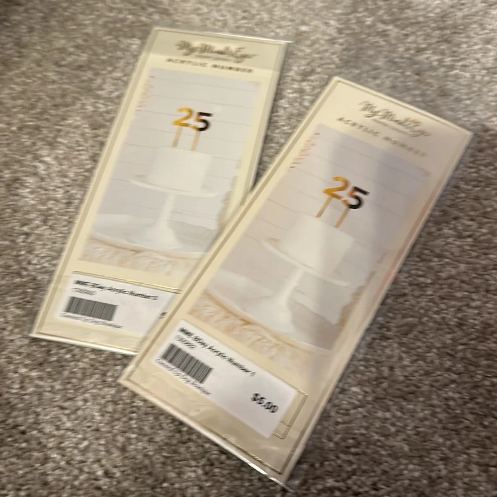 My Mind’s Eye paper goods acrylic gold numbers